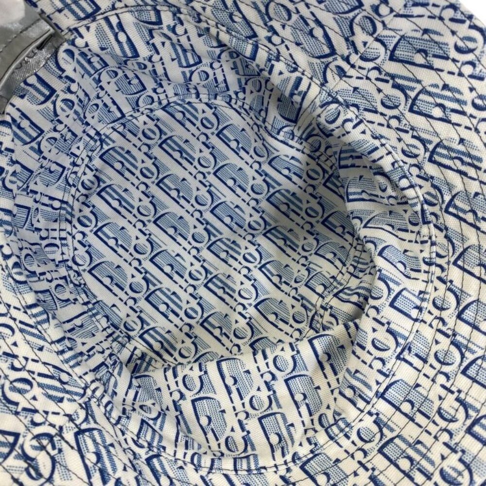 ★SOLD★ Dior Oblique Crotta Bob Hat Bucket Hat Reversible Blue White - Picture 7 of 8